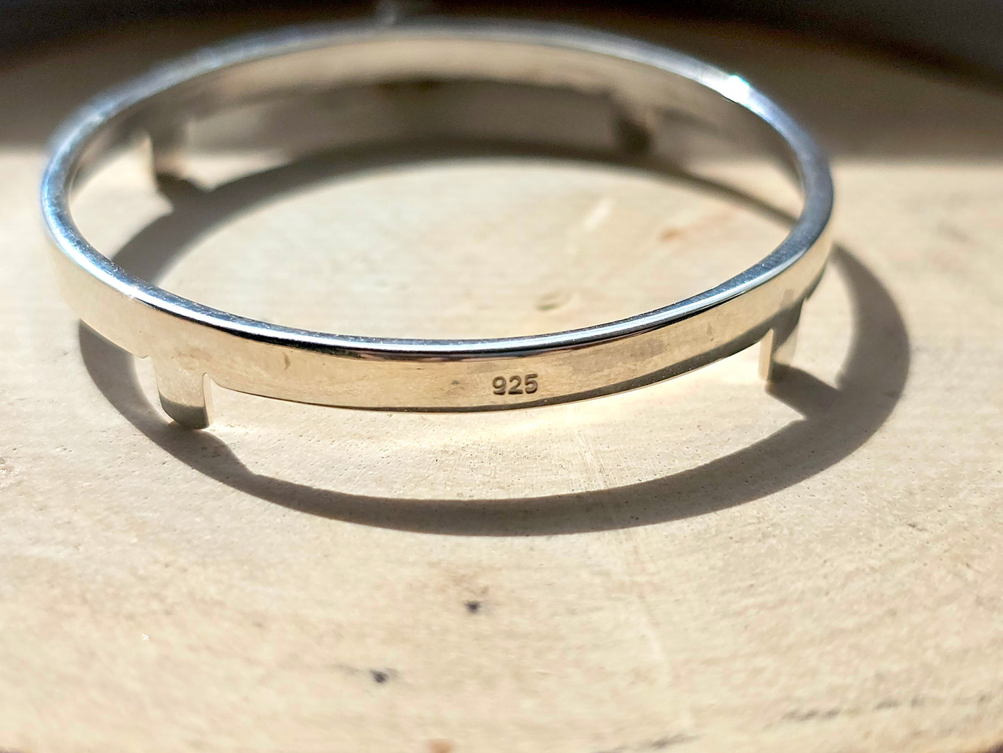 925 Sterling Silver Prong Back Simple Bezel for 41mm 1 oz Coins