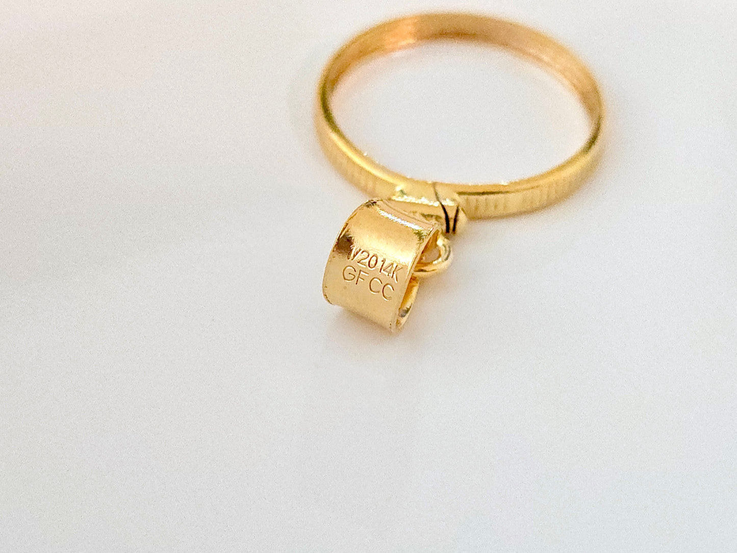 14K Gold Filled Screw Top Coin Edge Bezel for 19mm Penny 1 Cent Coins