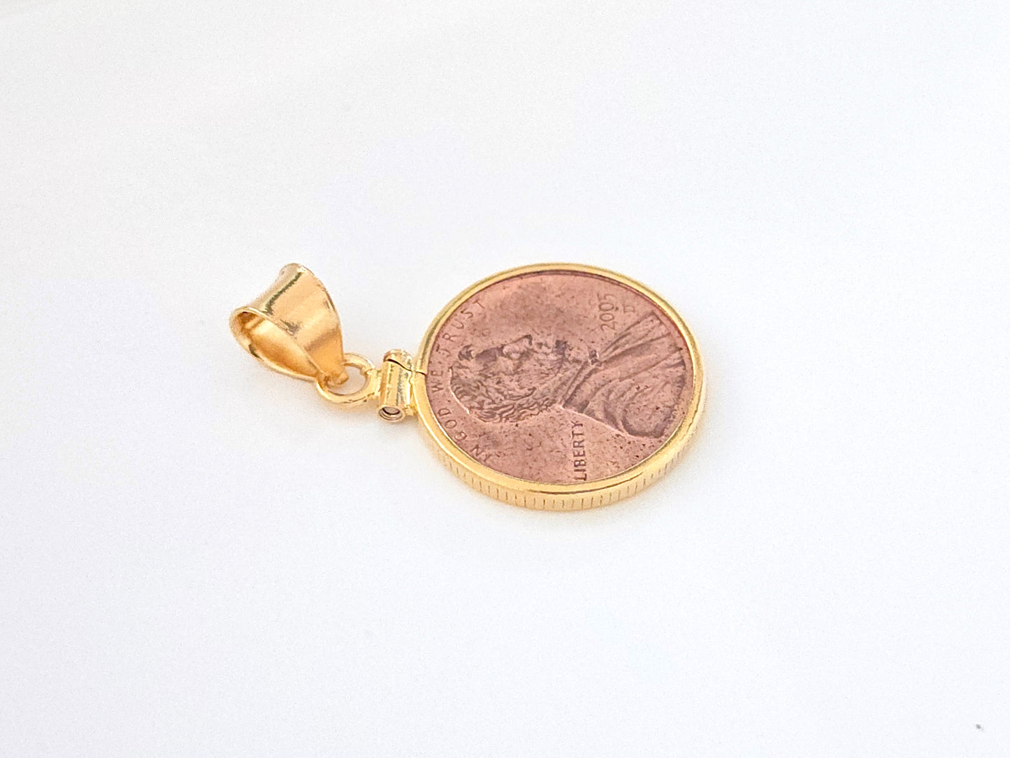 14K Gold Filled Screw Top Coin Edge Bezel for 19mm Penny 1 Cent Coins