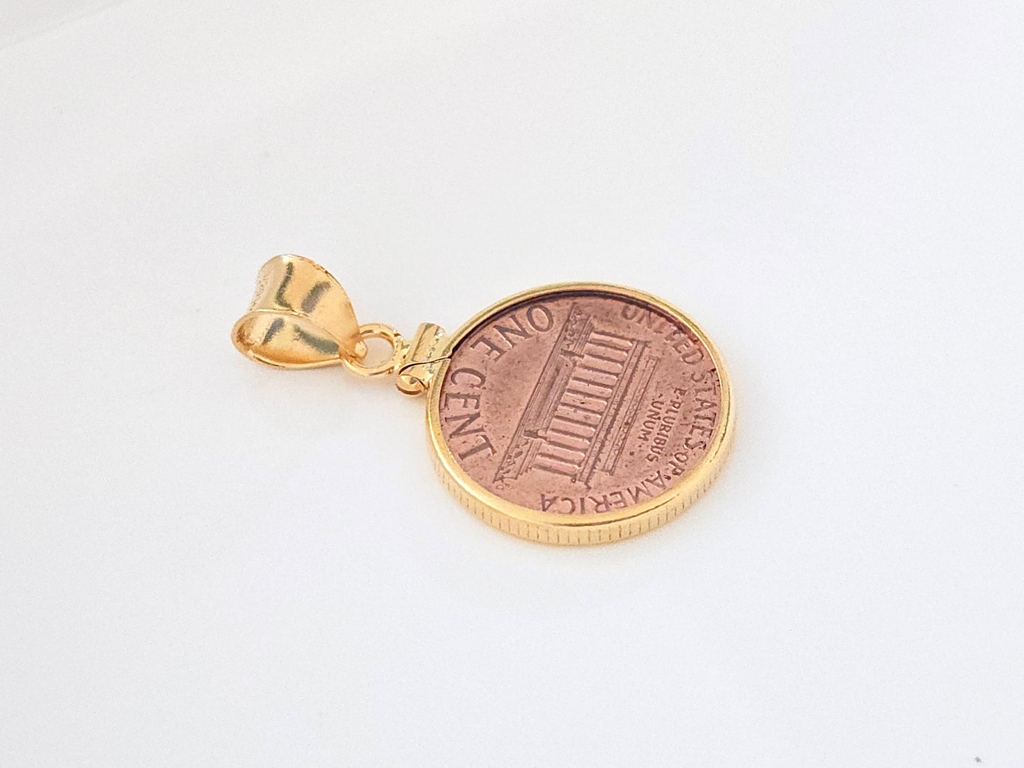 14K Gold Filled Screw Top Coin Edge Bezel for 19mm Penny 1 Cent Coins
