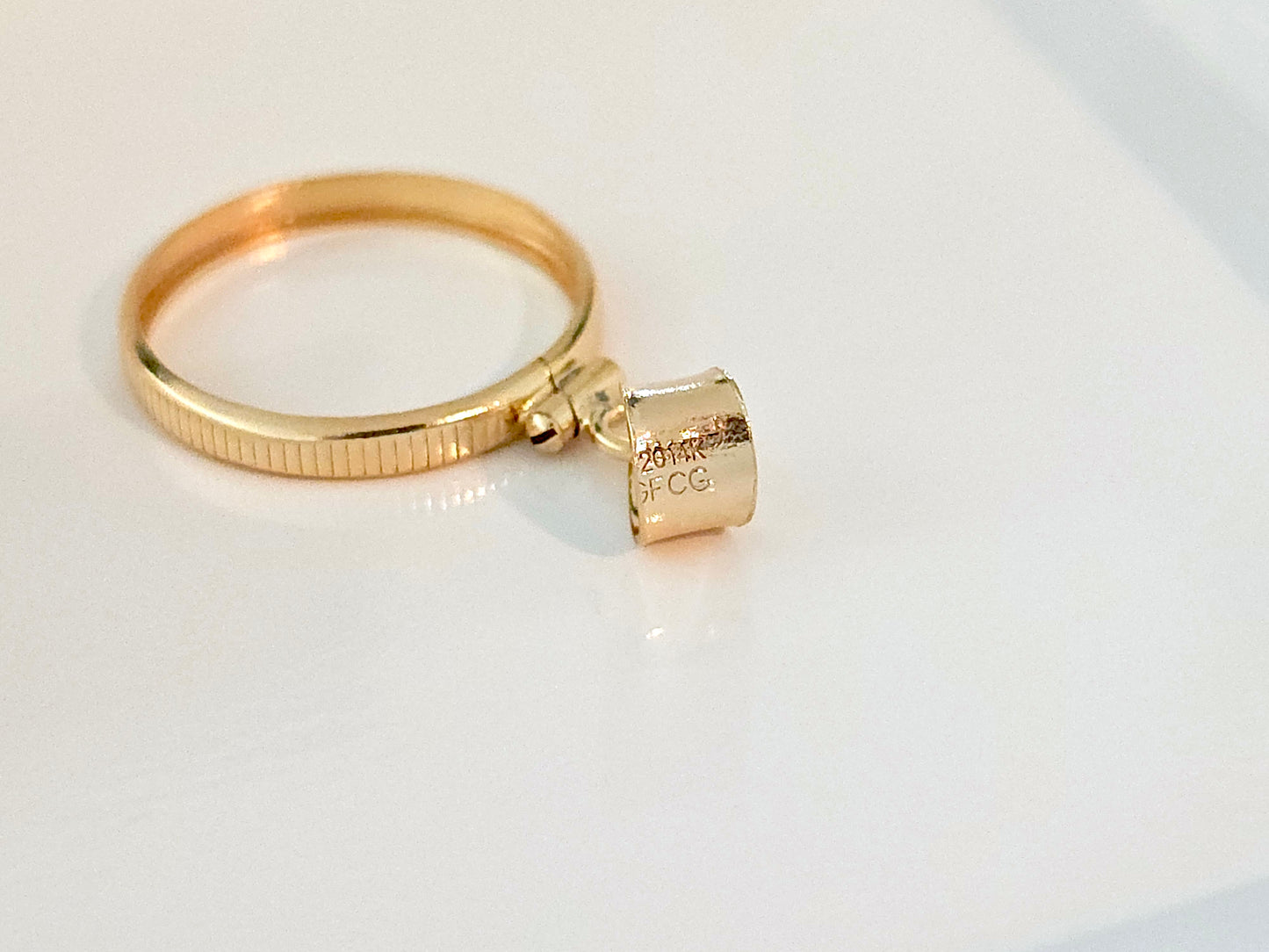 14K Gold Filled Screw Top Coin Edge Bezel for 21mm Nickel 5 Cent Coins