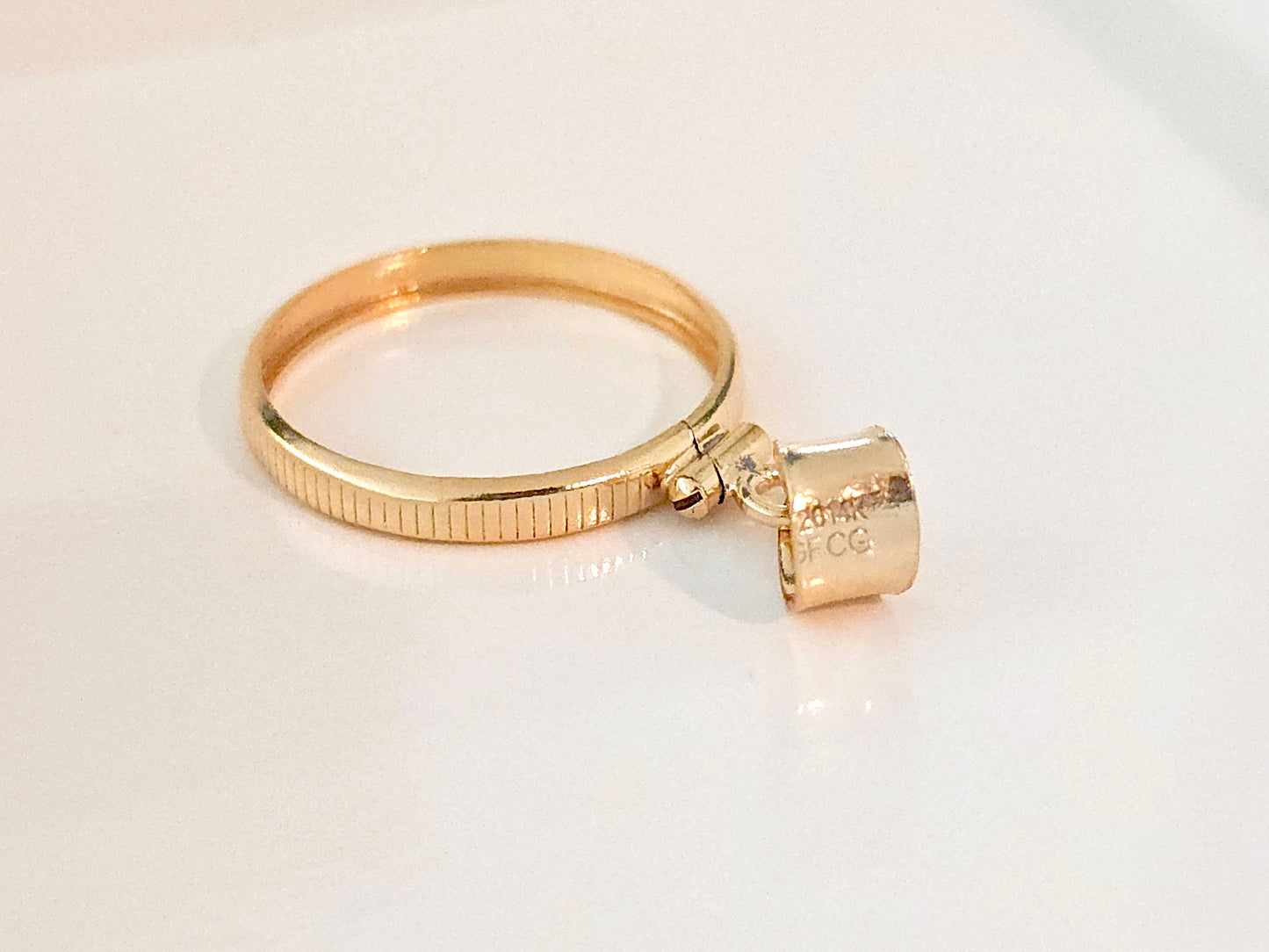 14K Gold Filled Screw Top Coin Edge Bezel for 21mm Nickel 5 Cent Coins