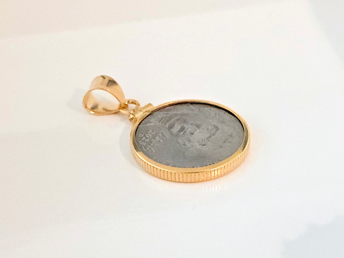 14K Gold Filled Screw Top Coin Edge Bezel for 21mm Nickel 5 Cent Coins