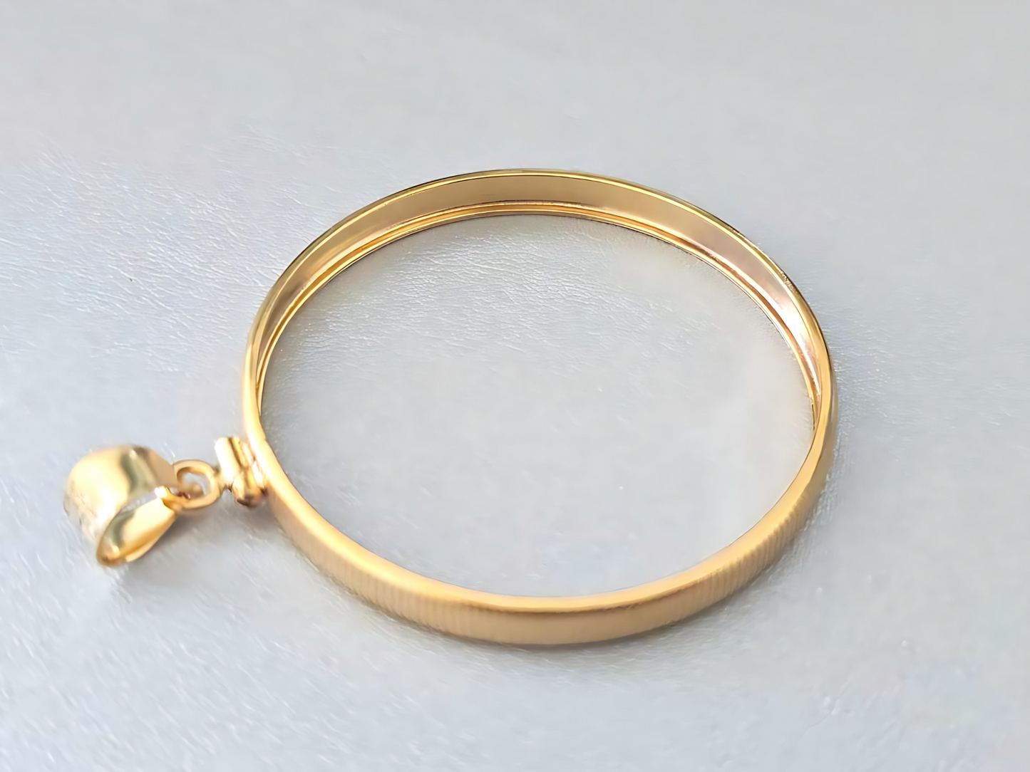 14K Gold Filled Screw Top Coin Edge Bezel for 41mm 1 oz Coins