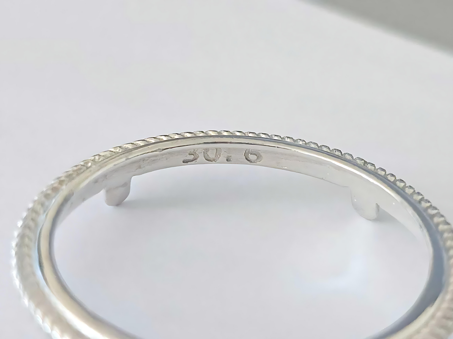 925 Sterling Silver Prong Back Rope Wire Edge Bezel for 30mm Half Dollar 50 Cents Coins