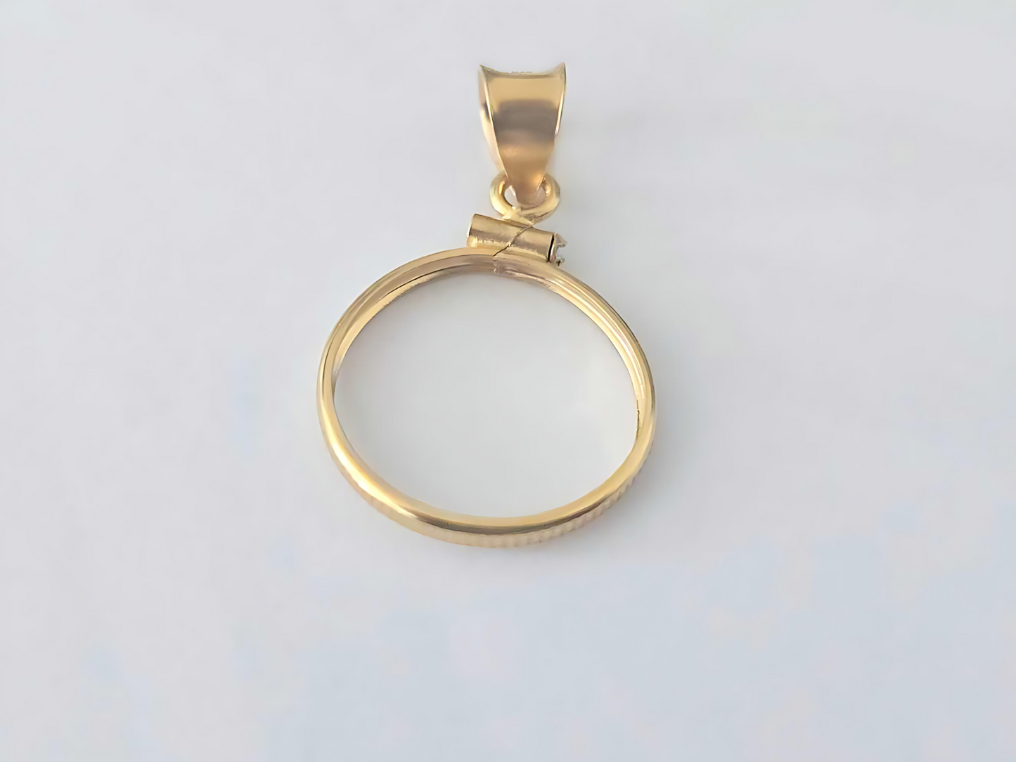 14K Gold Filled Screw Top Coin Edge Bezel for 18mm Dime 10 Cent Coins