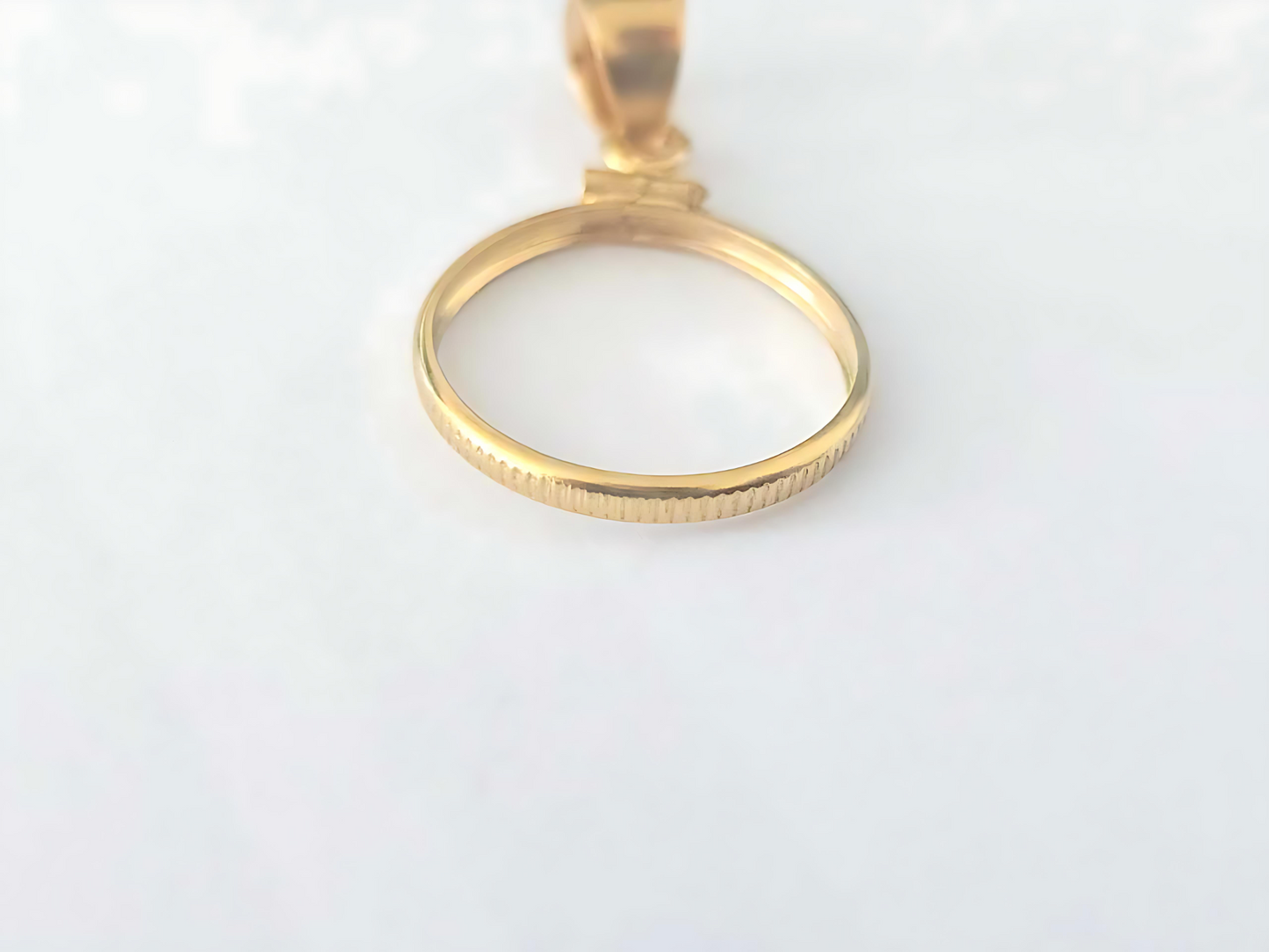 14K Gold Filled Screw Top Coin Edge Bezel for 18mm Dime 10 Cent Coins