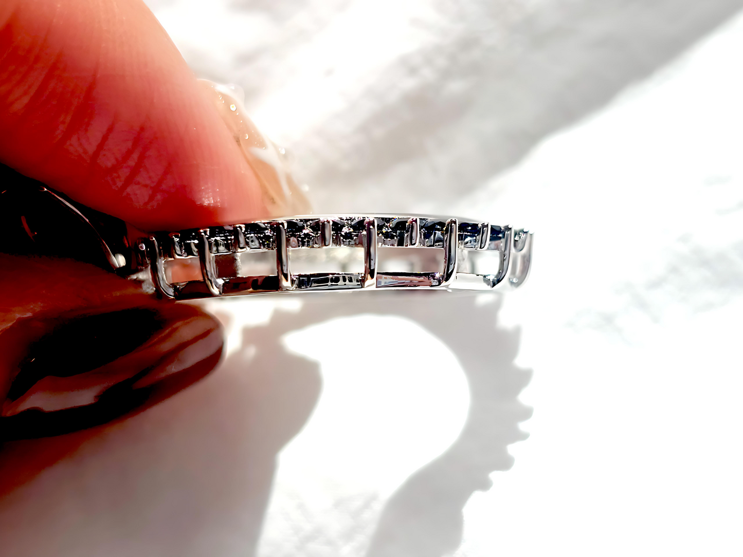 925 Sterling Silver Prong Back Cubic Zirconia CZ Halo Bezel for 18mm Dime 10 Cent Coins