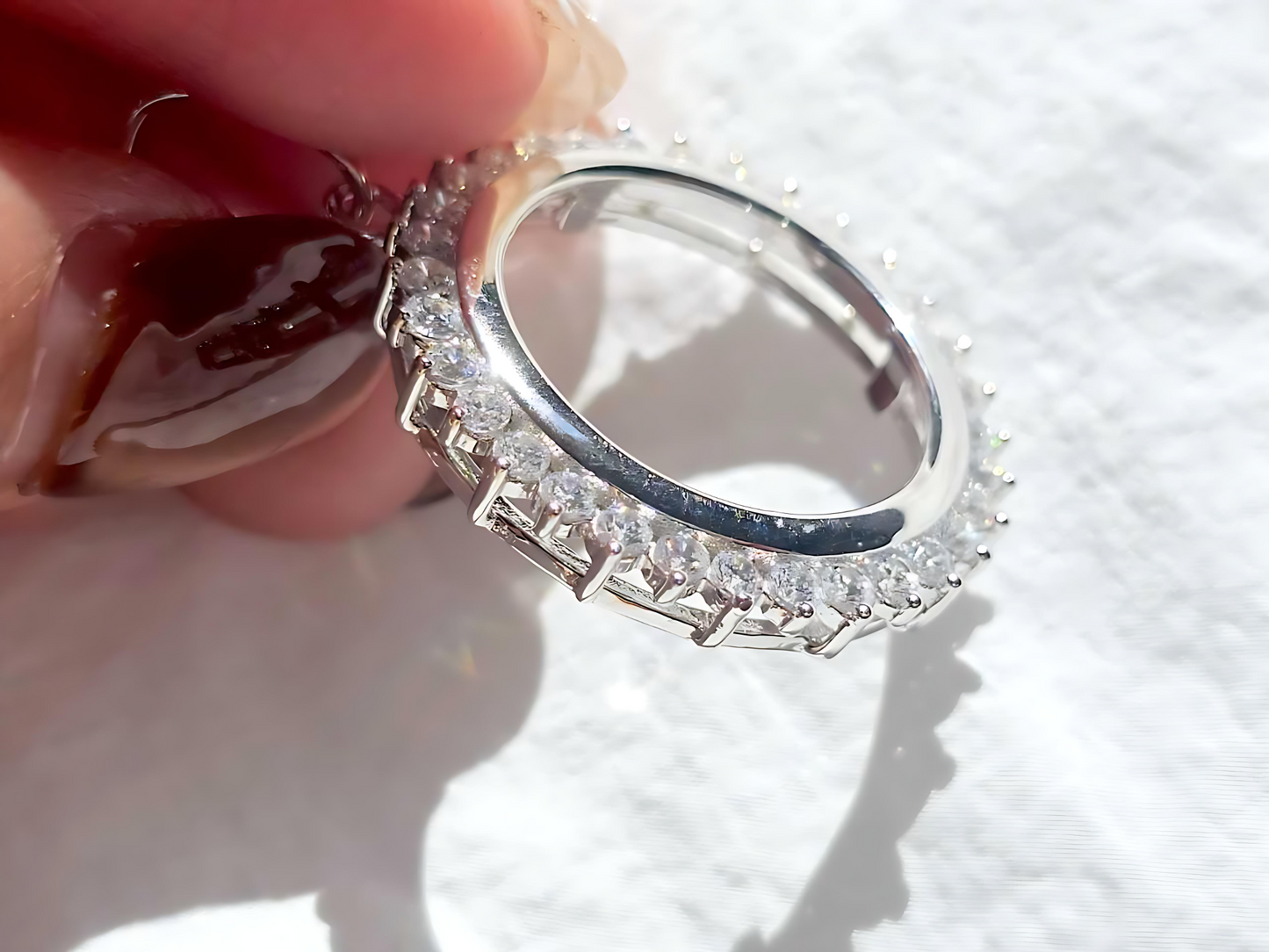 925 Sterling Silver Prong Back Cubic Zirconia CZ Halo Bezel for 19mm Penny 1 Cent Coins