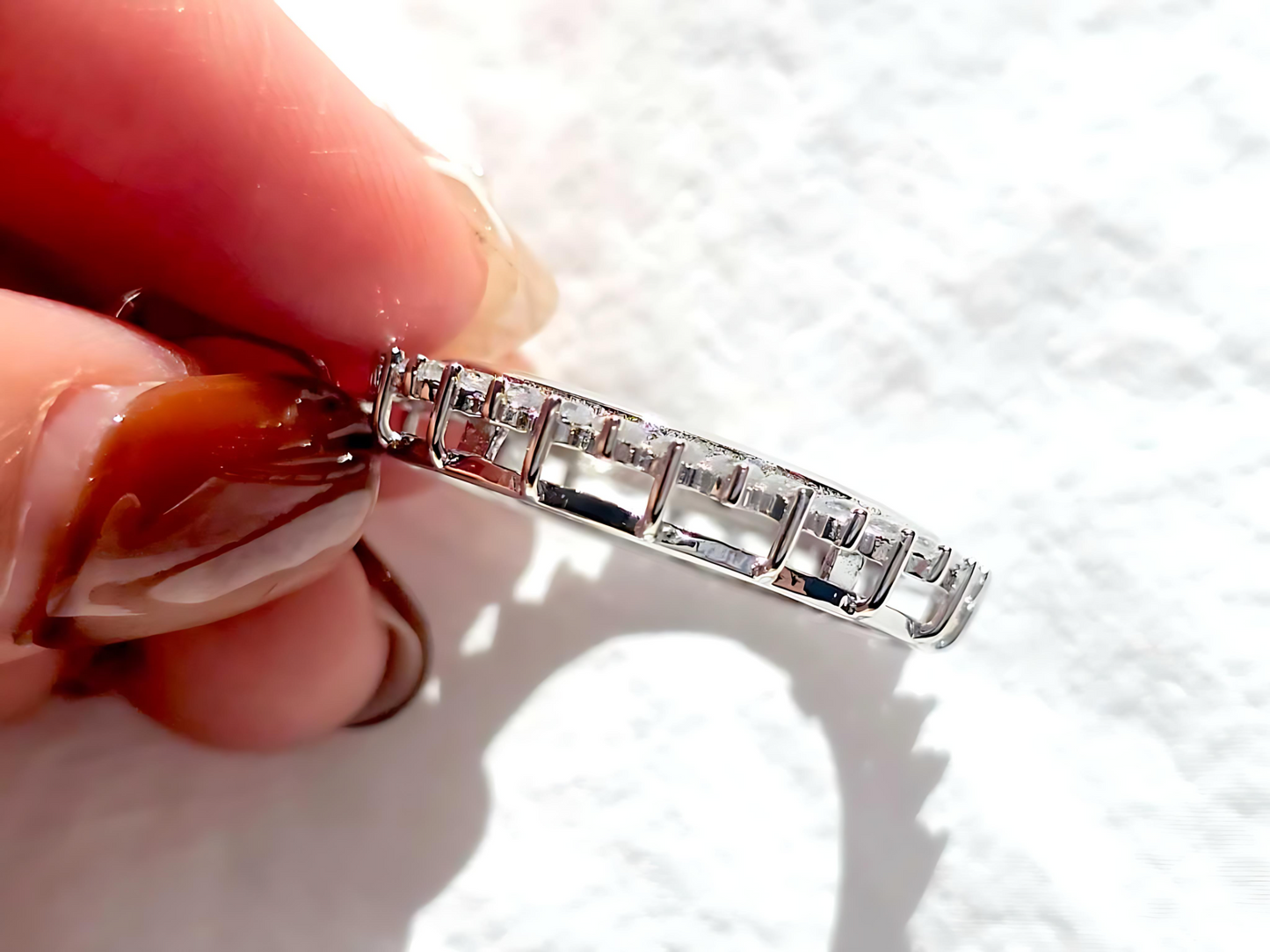 925 Sterling Silver Prong Back Cubic Zirconia CZ Halo Bezel for 19mm Penny 1 Cent Coins