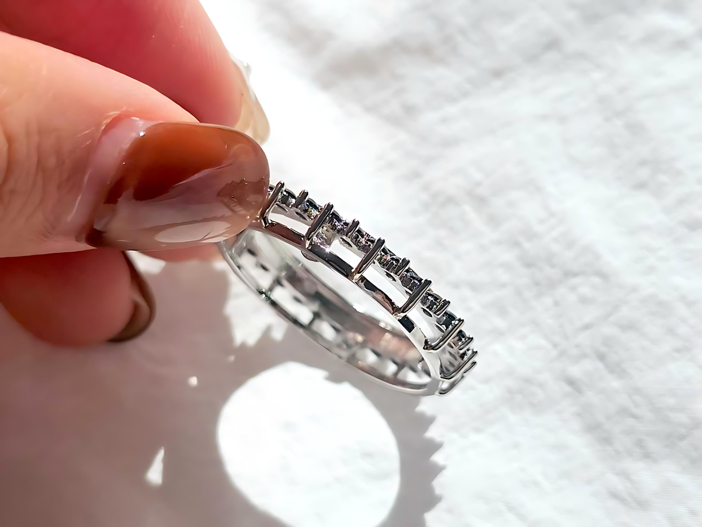 925 Sterling Silver Prong Back Cubic Zirconia CZ Halo Bezel for 19mm Penny 1 Cent Coins