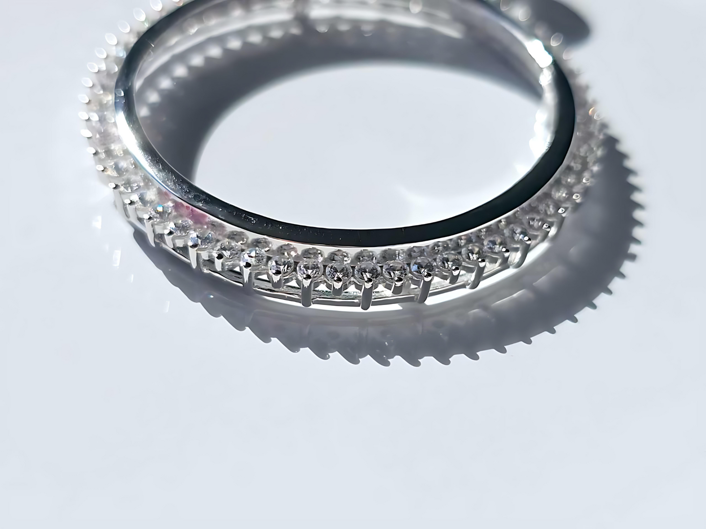 925 Sterling Silver Prong Back Cubic Zirconia CZ Halo Bezel for 38mm 1 Dollar Coins