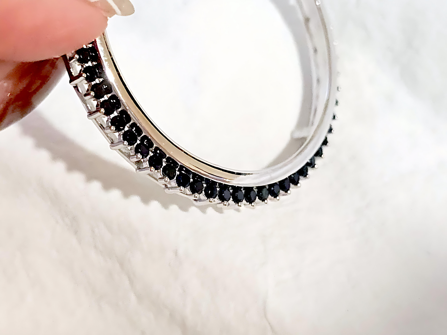 925 Sterling Silver Prong Back Cubic Zirconia CZ Halo Bezel for 41mm 1 oz Coins