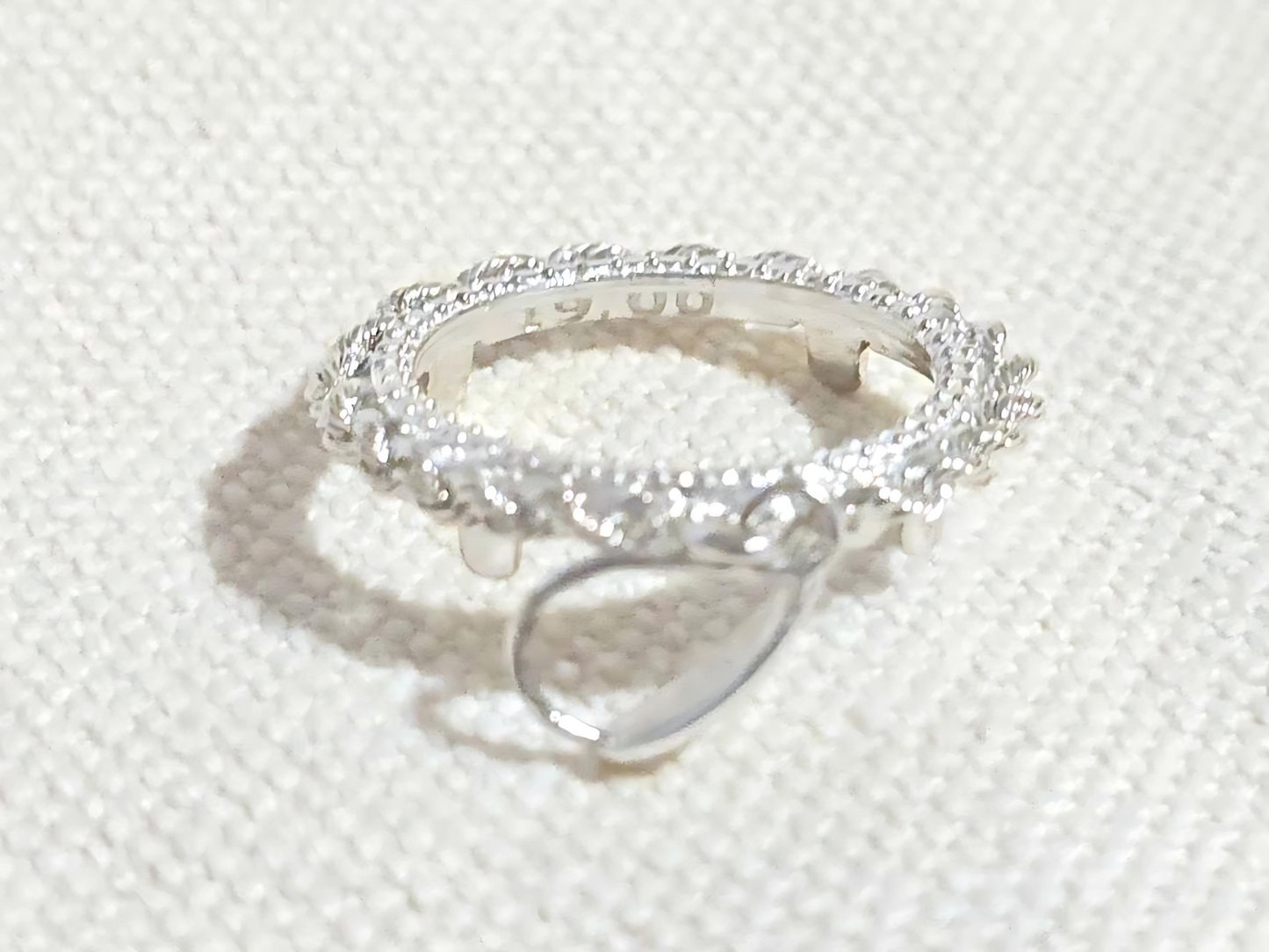 925 Sterling Silver Prong Back Illusion Rope Bezel for 19mm Penny 1 Cent Coins