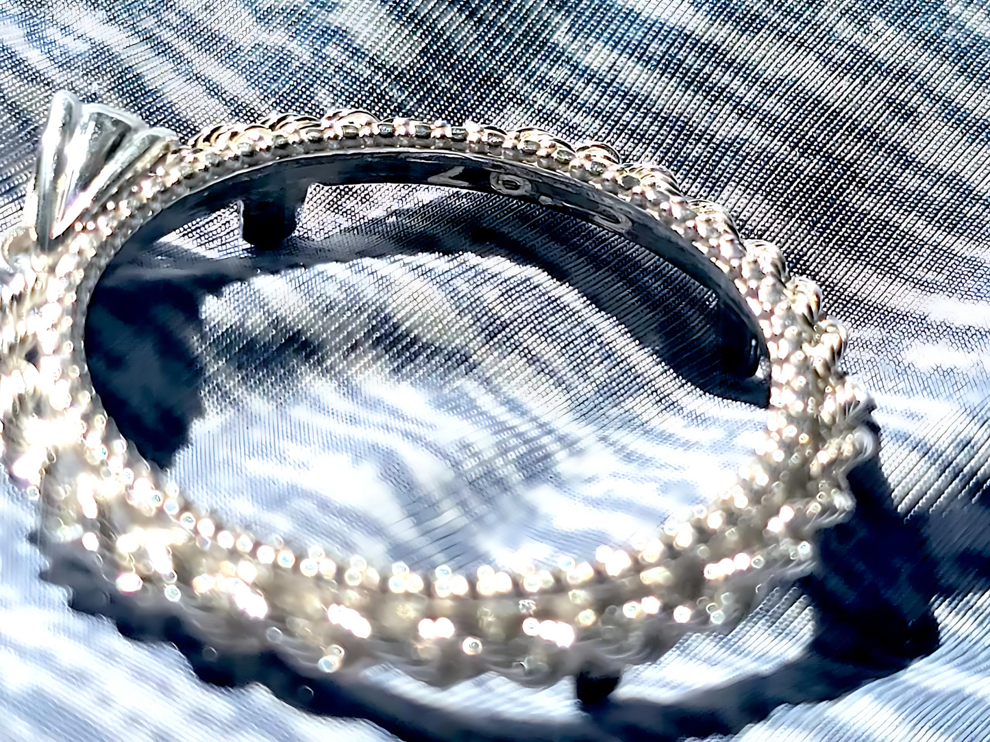 925 Sterling Silver Prong Back Illusion Rope Bezel for 26mm Susan B Anthony Dollar Coin