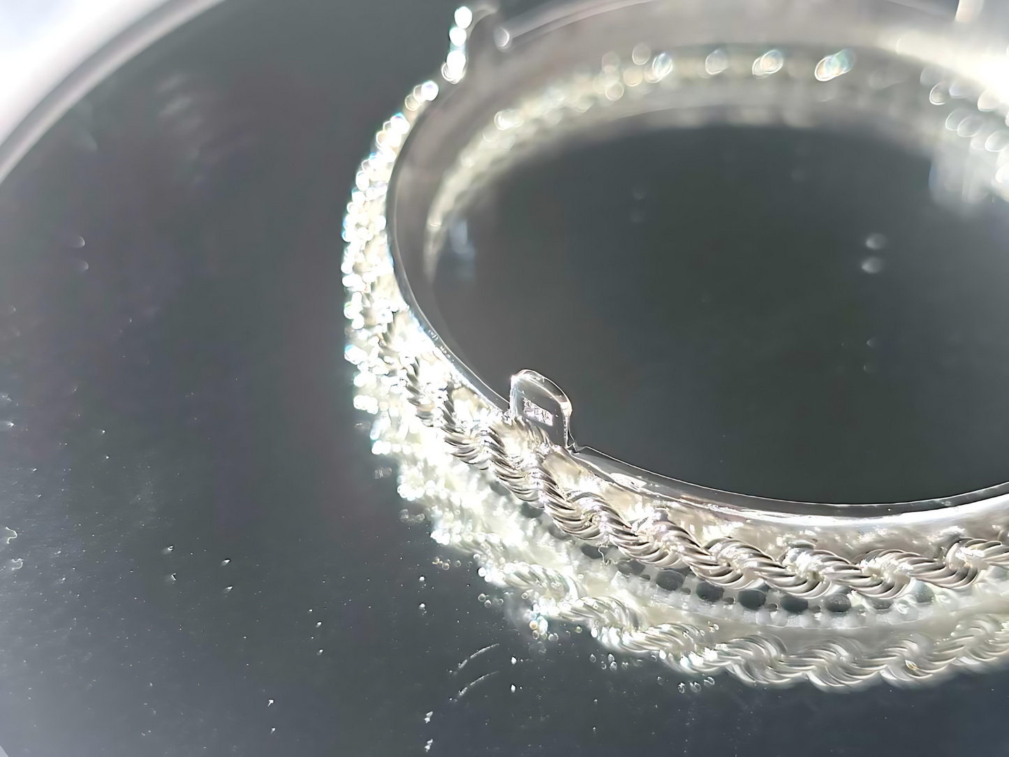 925 Sterling Silver Prong Back Illusion Rope Bezel for 38mm 1 Dollar Coins