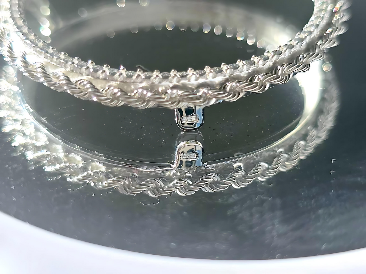 925 Sterling Silver Prong Back Illusion Rope Bezel for 38mm 1 Dollar Coins