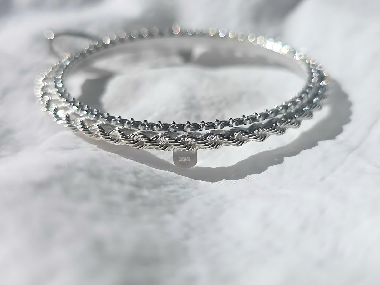 925 Sterling Silver Prong Back Illusion Rope Bezel for 41mm 1 oz Coins