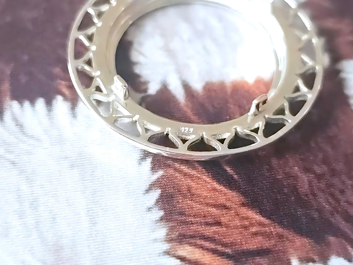 925 Sterling Silver Prong Back Filigree Edge Bezel for 22mm Nickel 5 Cent Coins