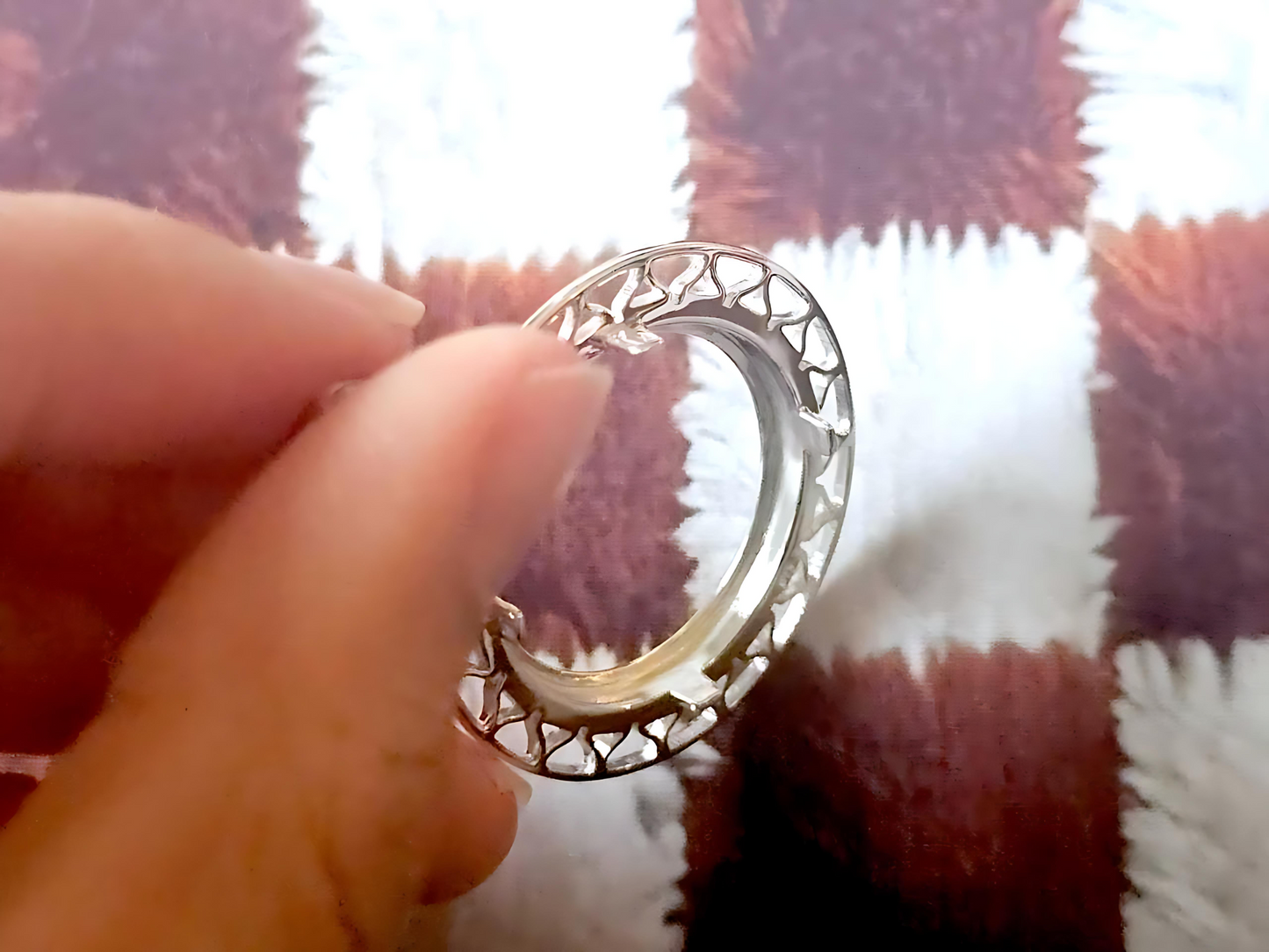 925 Sterling Silver Prong Back Filigree Edge Bezel for 22mm Nickel 5 Cent Coins