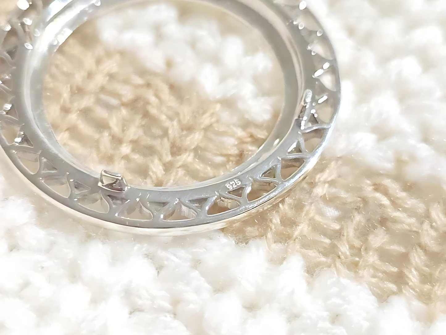 925 Sterling Silver Prong Back Filigree Edge Bezel for 26mm Coins