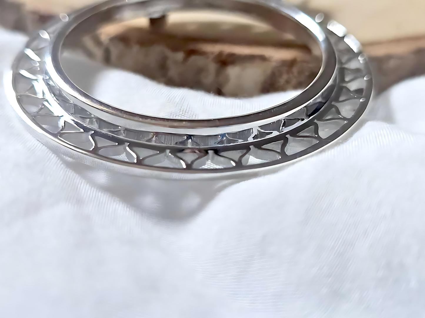 925 Sterling Silver Prong Back Filigree Edge Bezel for 36mm Coins