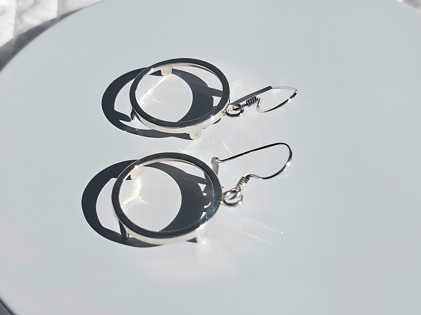 925 Sterling Silver Prong Back Simple Bezel Earring for 18mm Dime 10 Cent Coins