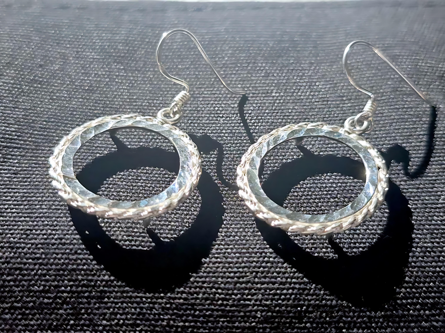 925 Sterling Silver Prong Back Rope Edge DC Bezel Earring for 18mm Dime 10Cent Coins