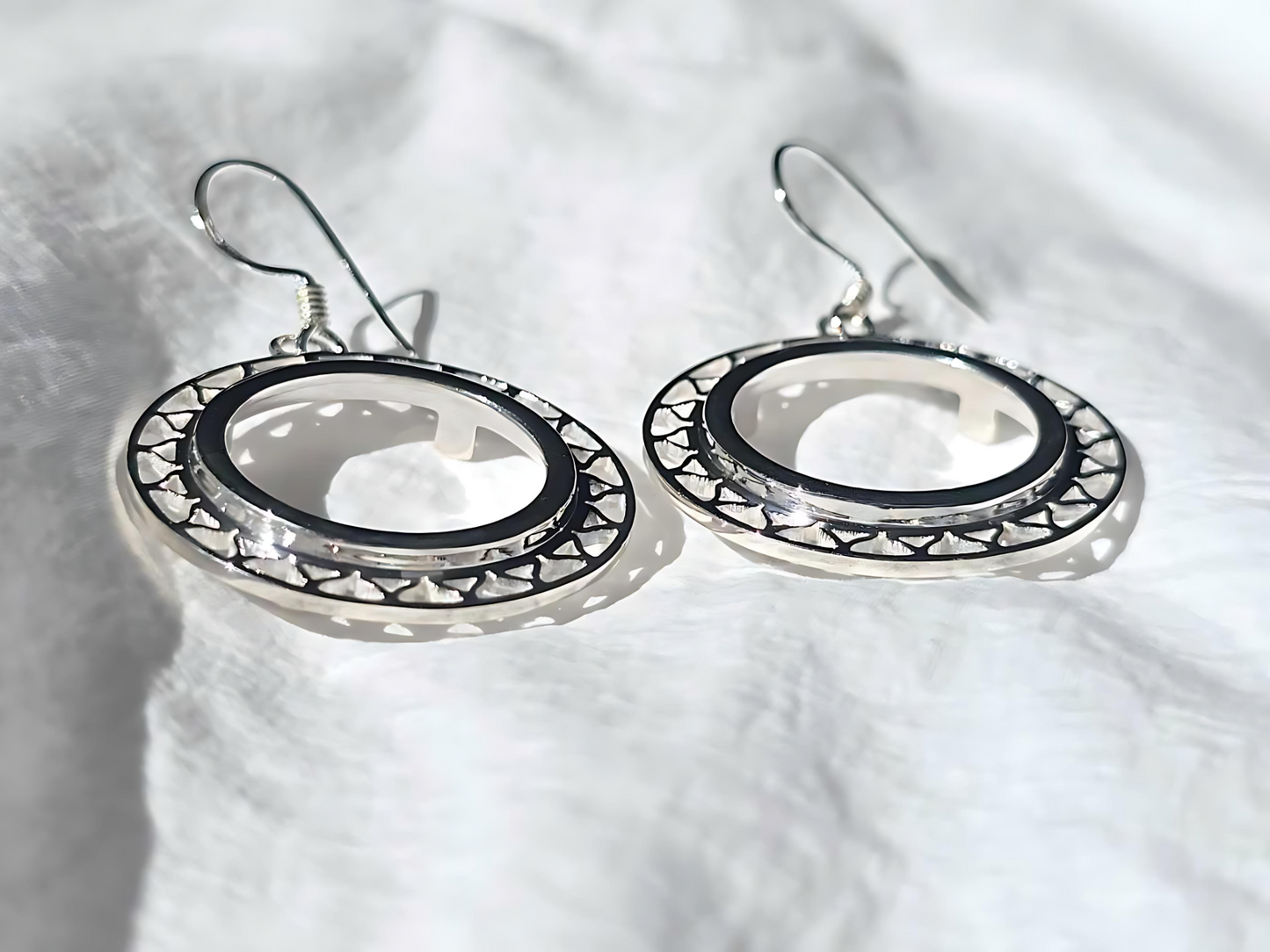 925 Sterling Silver Prong Back Filigree Edge Bezel Earring for 18mm 10 Cent Coins