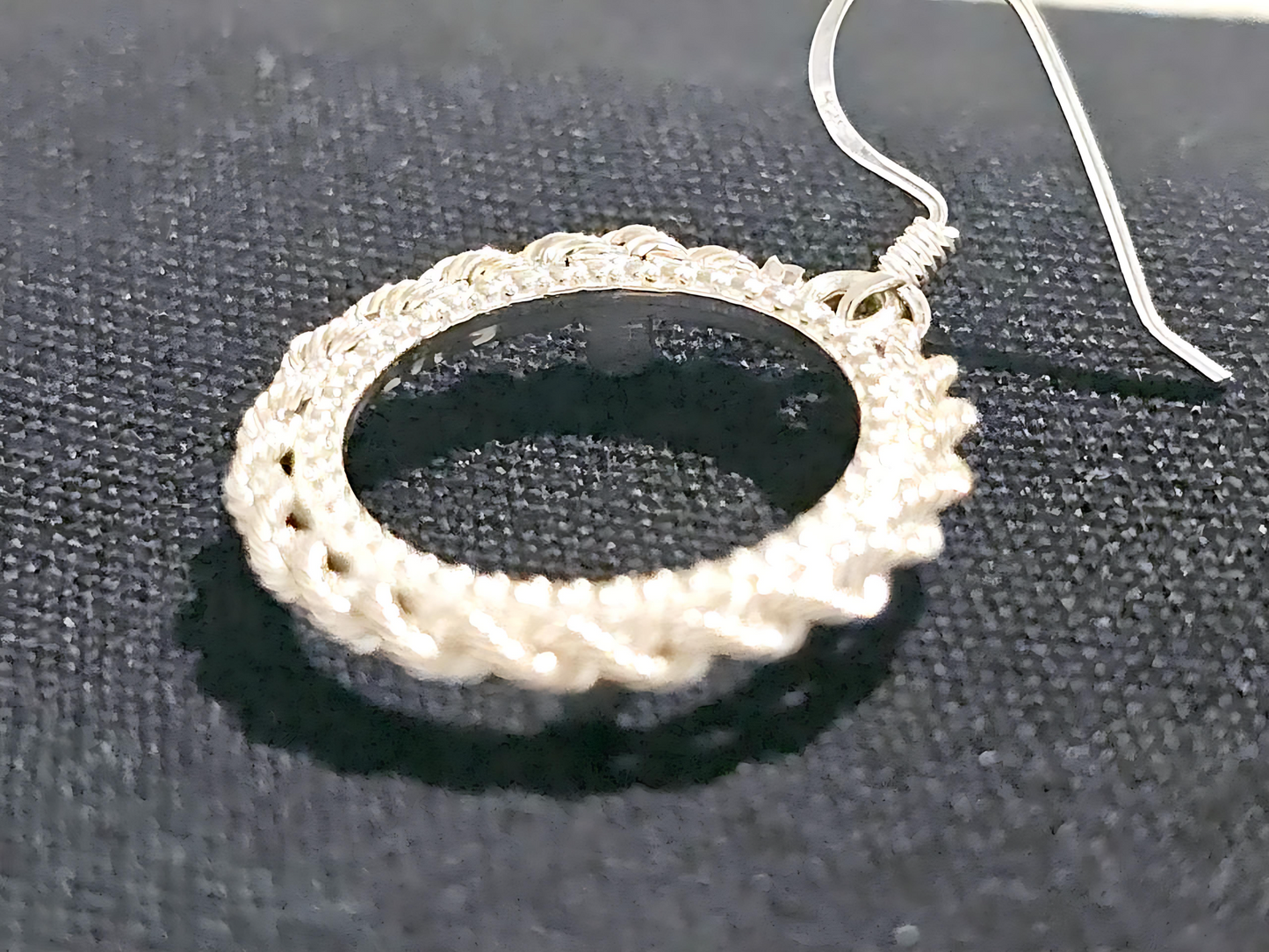 925 Sterling Silver Prong Back Illusion Rope Bezel Earring for 18mm Dime 10 Cent Coins