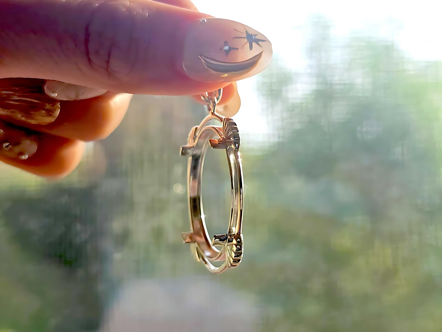 925 Sterling Silver Prong Back Clamshell Edge Bezel for 24mm Quarter 25Cent Coins