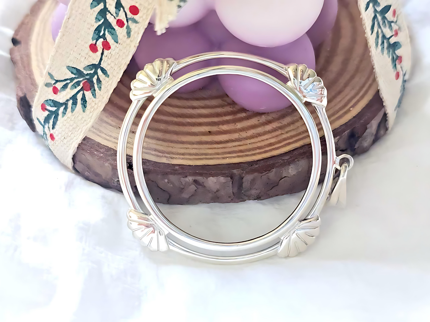 925 Sterling Silver Prong Back Clamshell Edge Bezel for 36mm Coins