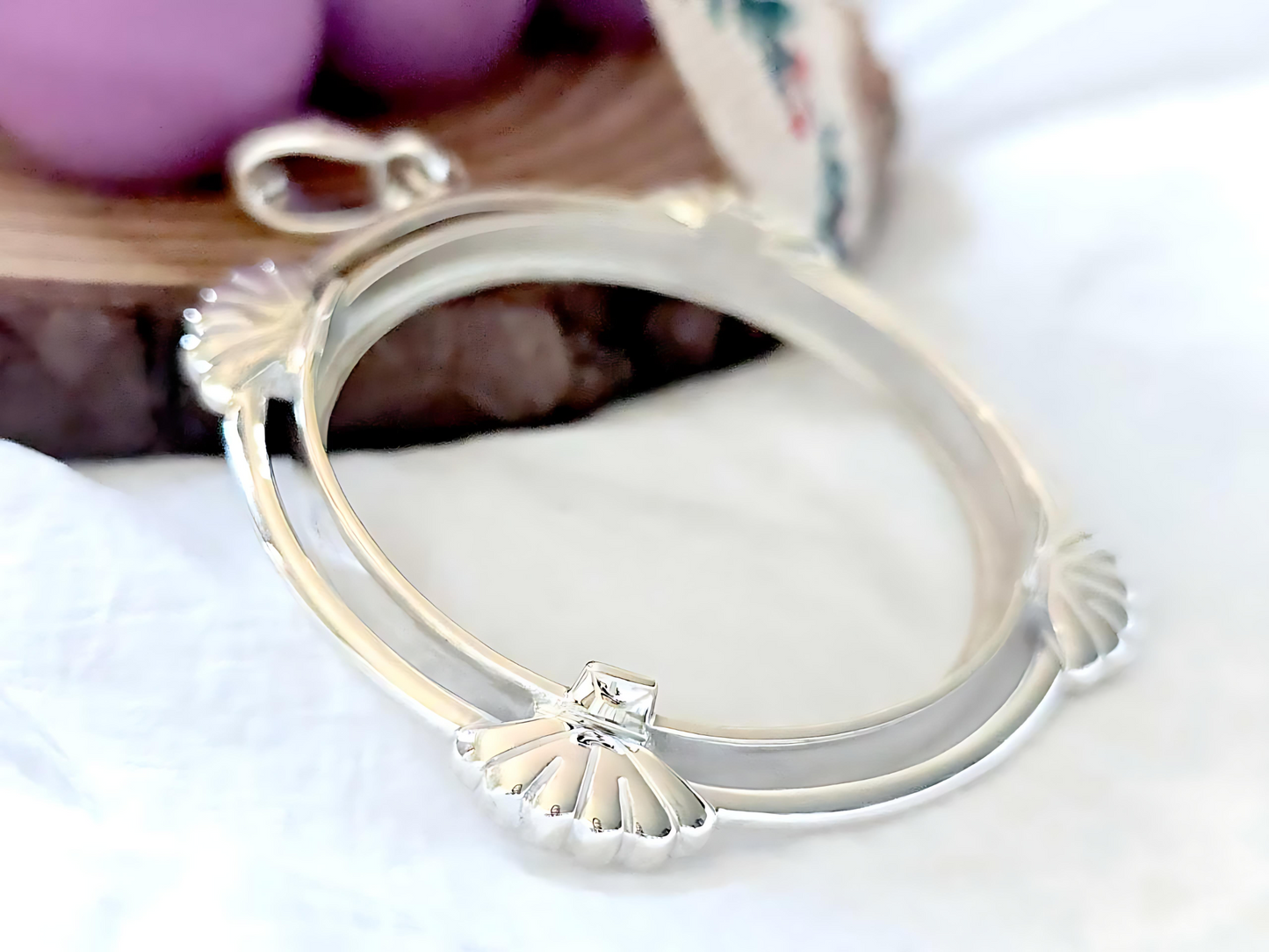 925 Sterling Silver Prong Back Clamshell Edge Bezel for 36mm Coins