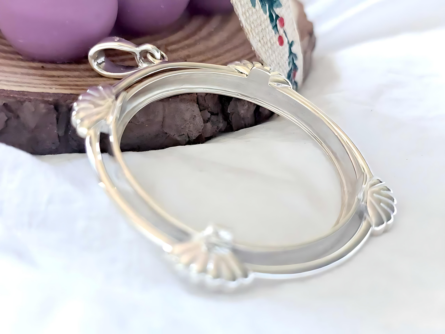 925 Sterling Silver Prong Back Clamshell Edge Bezel for 36mm Coins