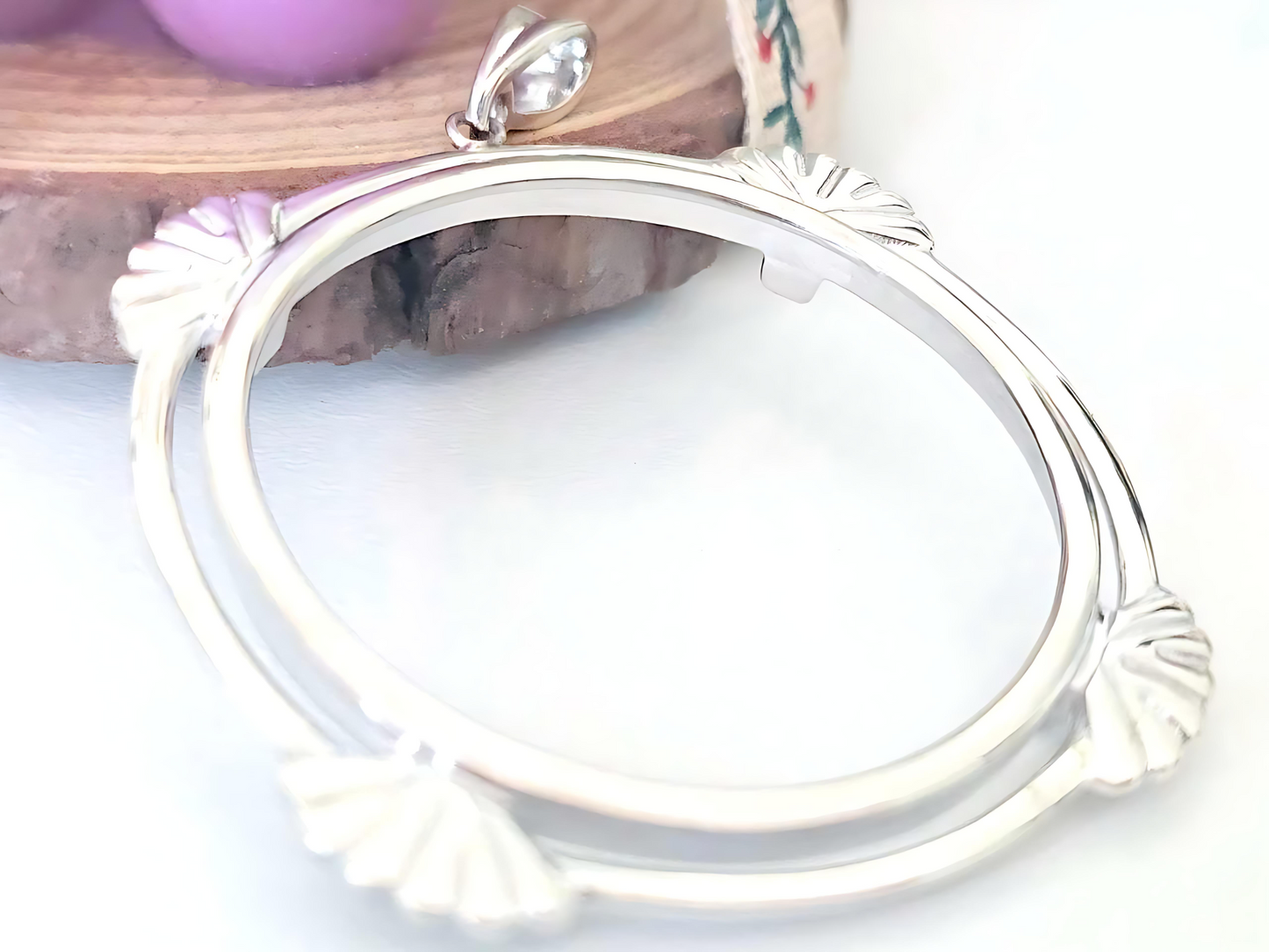 925 Sterling Silver Prong Back Clamshell Edge Bezel for 41mm 1oz Coins