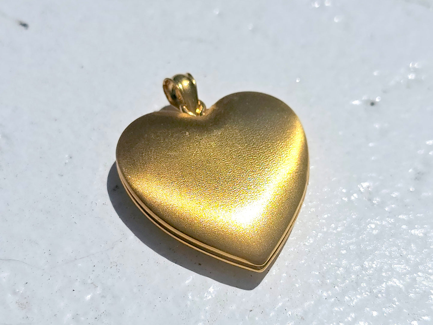 Gold Plated 925 Sterling Silver 4 Pictures Heart Locket Pendant with Scroll Engraving