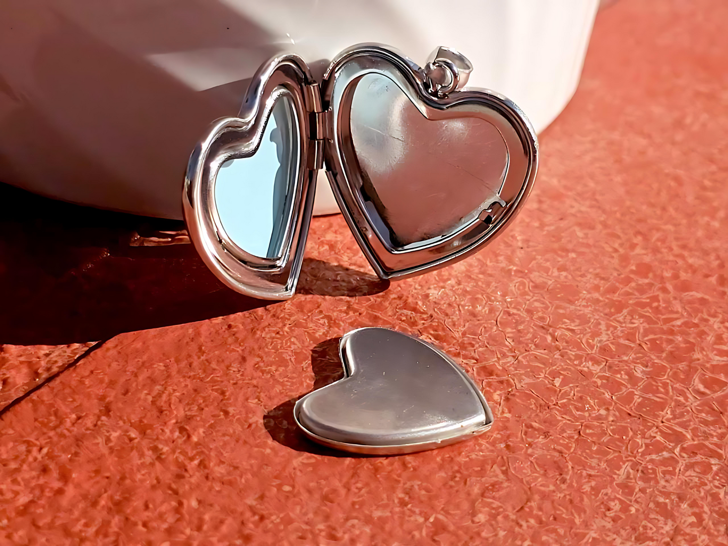 925 Sterling Silver Heart with Paw Prints Locket Urn Pendant Necklace
