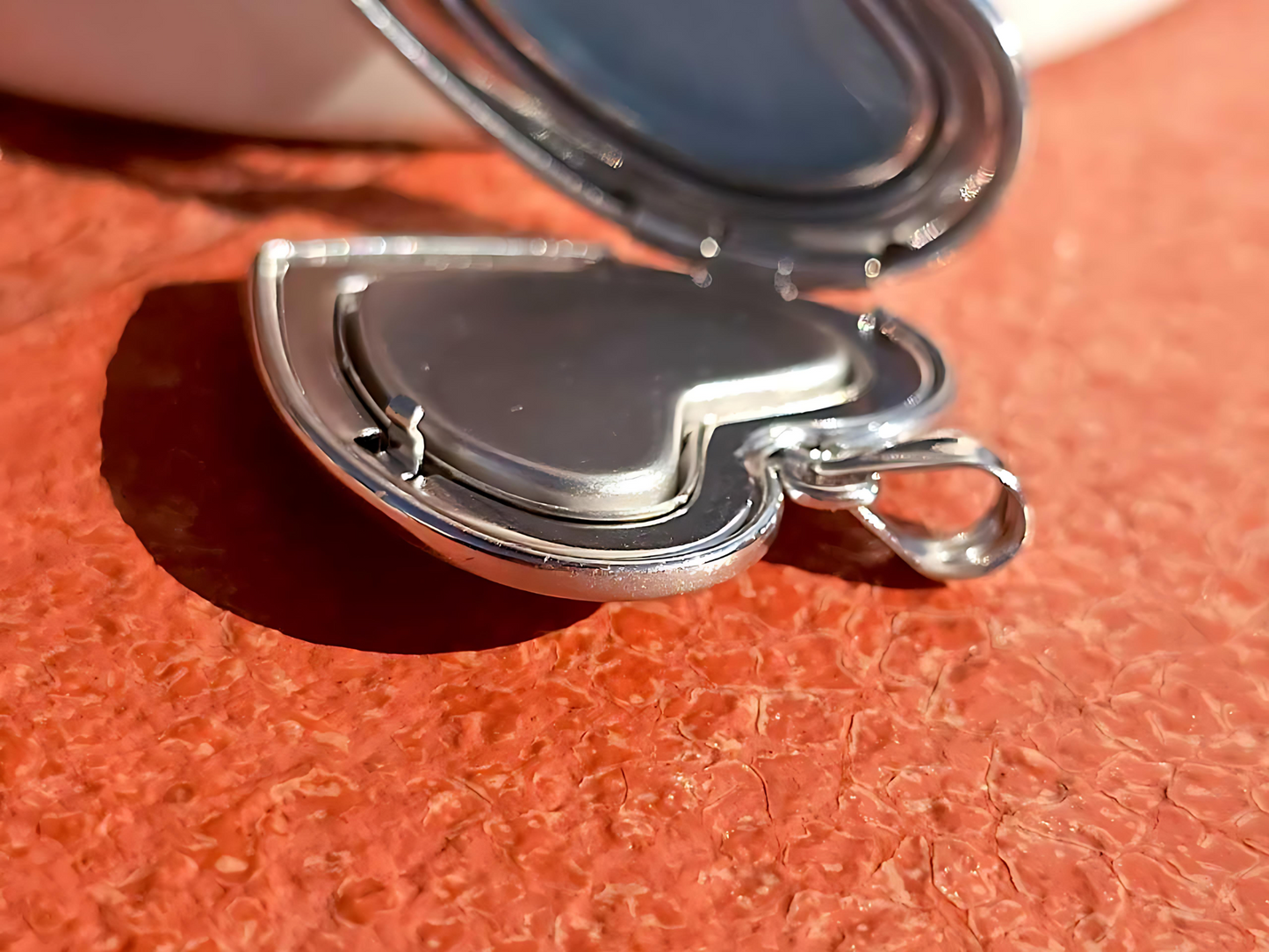 925 Sterling Silver Heart with Paw Prints Locket Urn Pendant Necklace