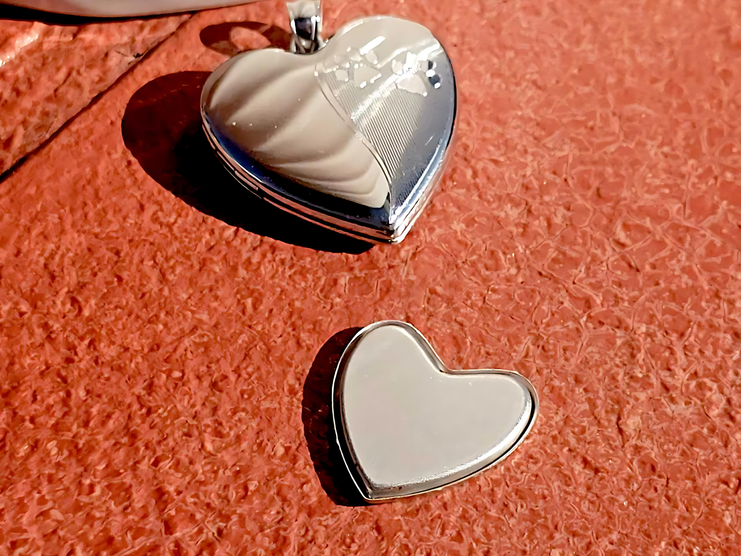 925 Sterling Silver Heart with Paw Prints Locket Urn Pendant Necklace