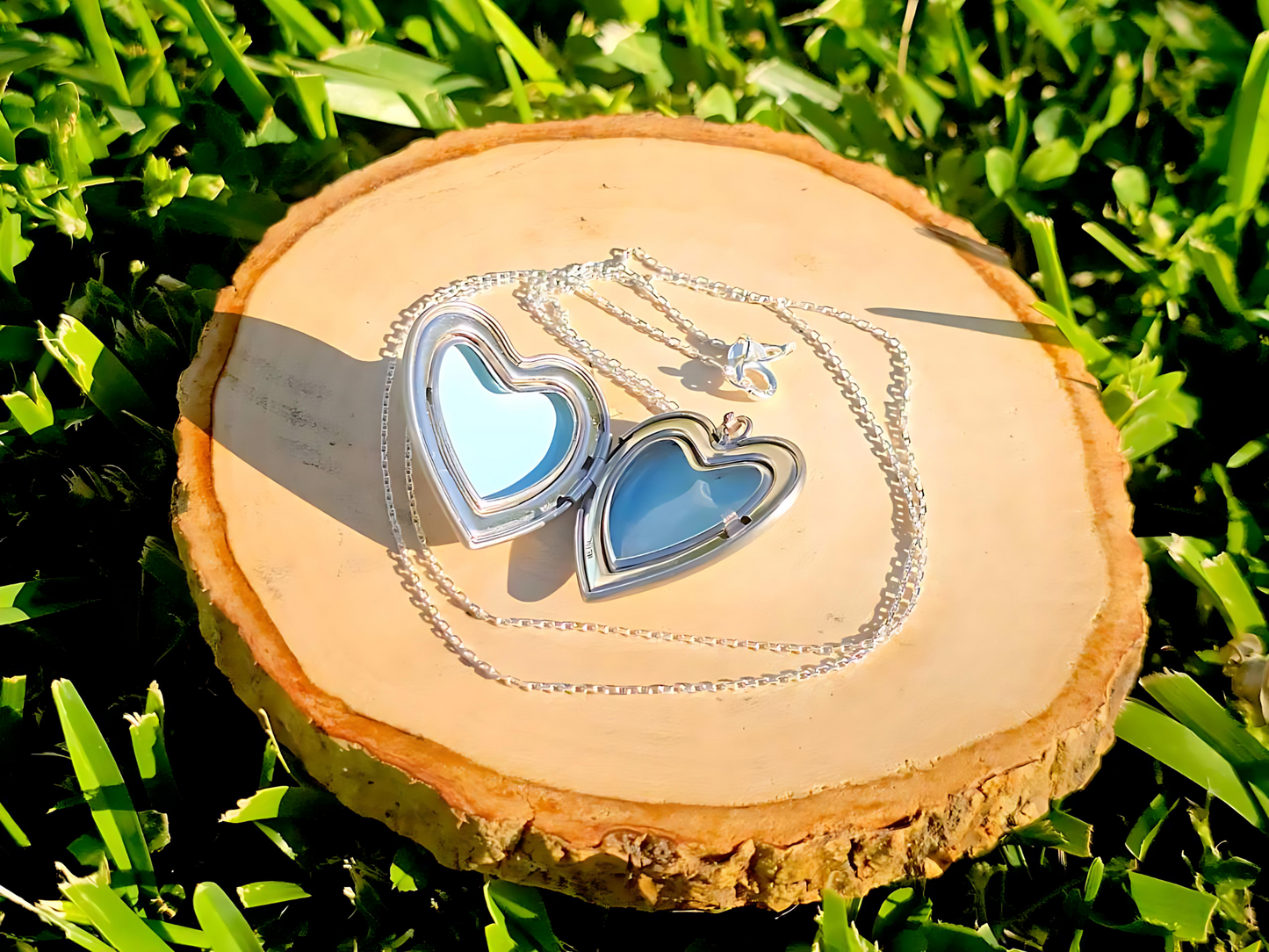 925 Sterling Silver Heart Locket with Scroll Etching Heart Center Pendant Necklace