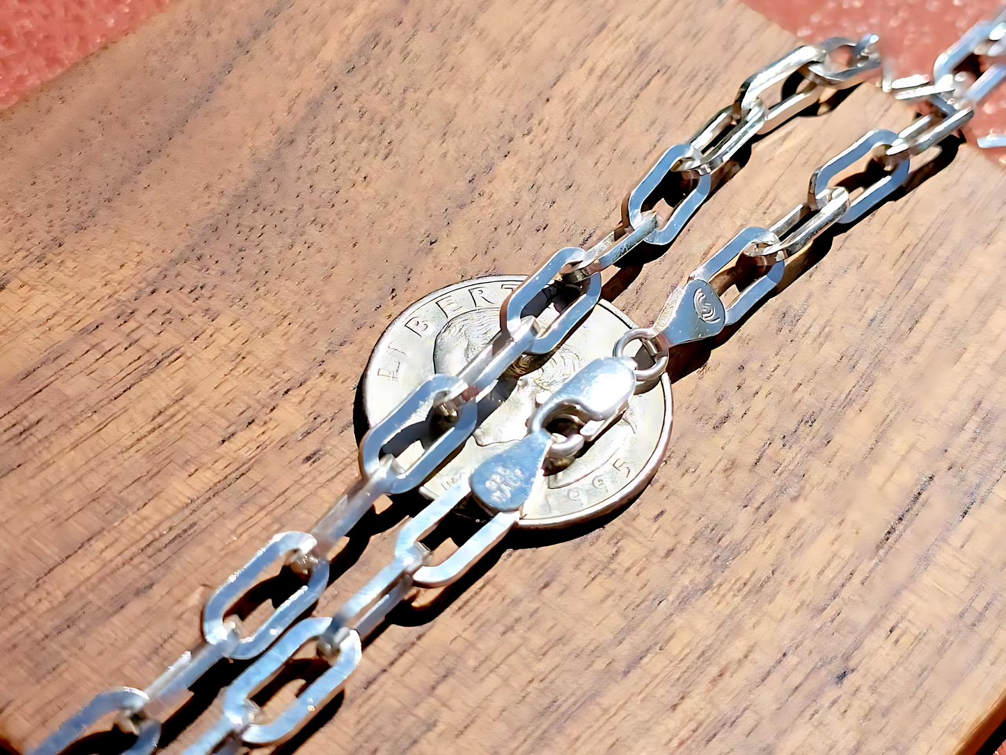 925 Sterling Silver Square Wire Cable Paper Clip Chain Necklace Bracelet for Men Women 5.5mm 6.7mm