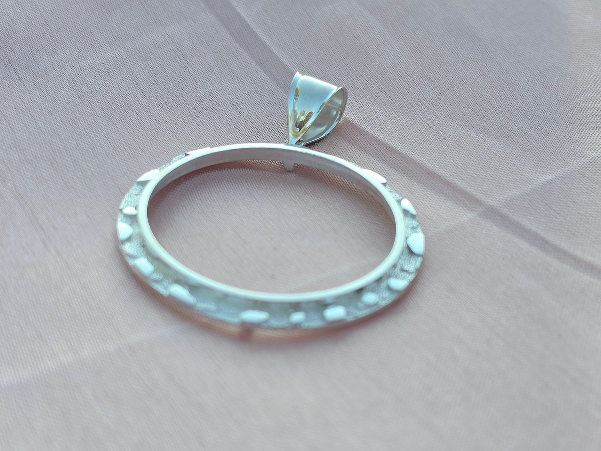 925 Sterling Silver Nugget Frame Bezel for 37mm Coins