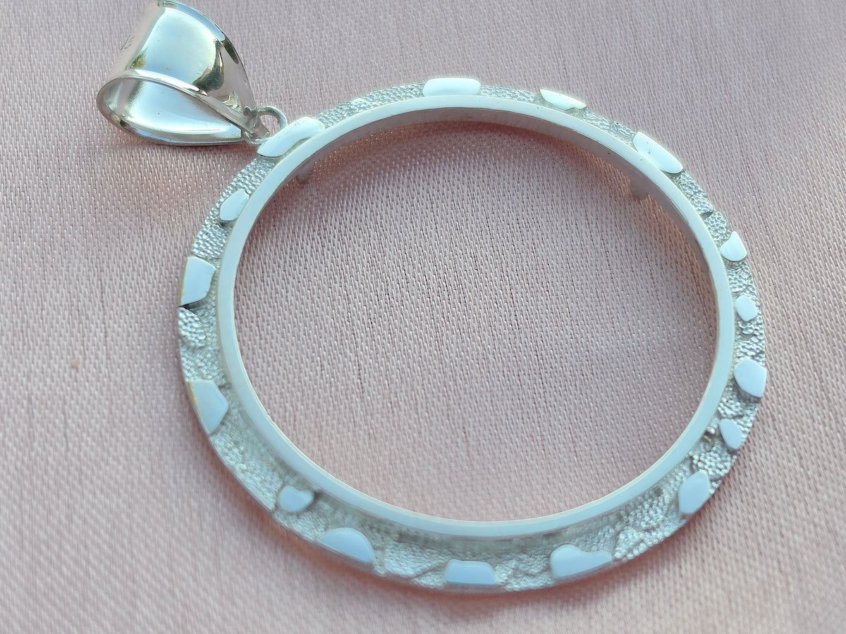 925 Sterling Silver Nugget Frame Bezel for 37mm Coins