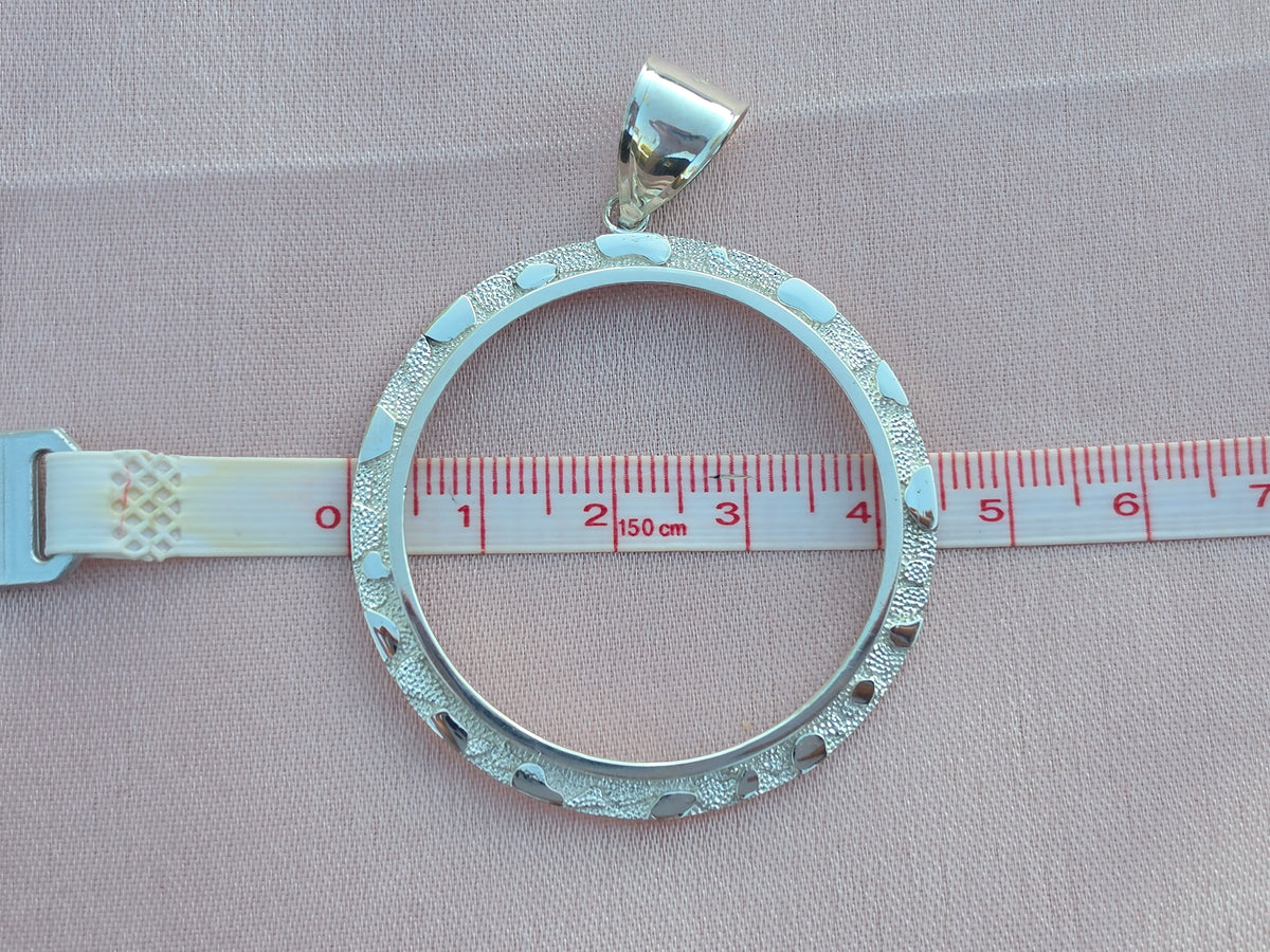 925 Sterling Silver Nugget Frame Bezel for 37mm Coins