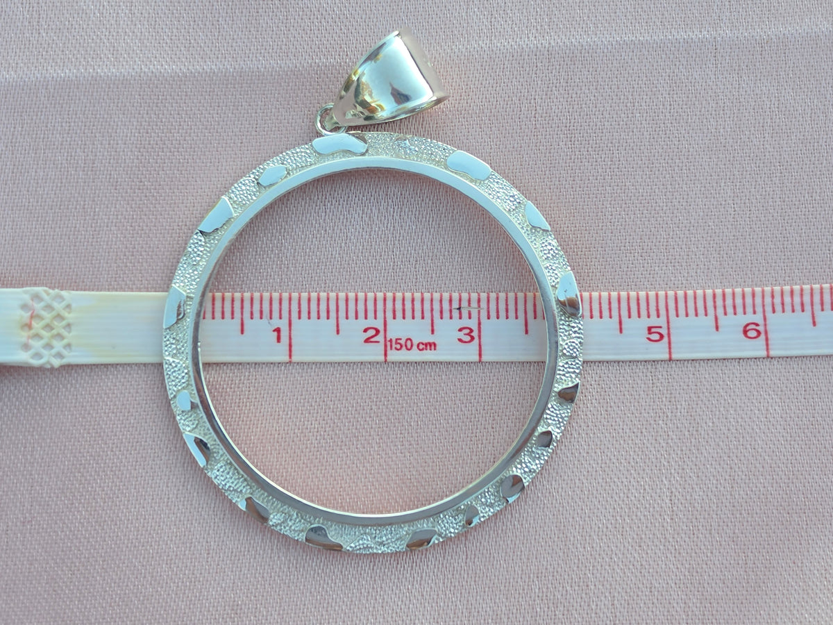 925 Sterling Silver Nugget Frame Bezel for 37mm Coins