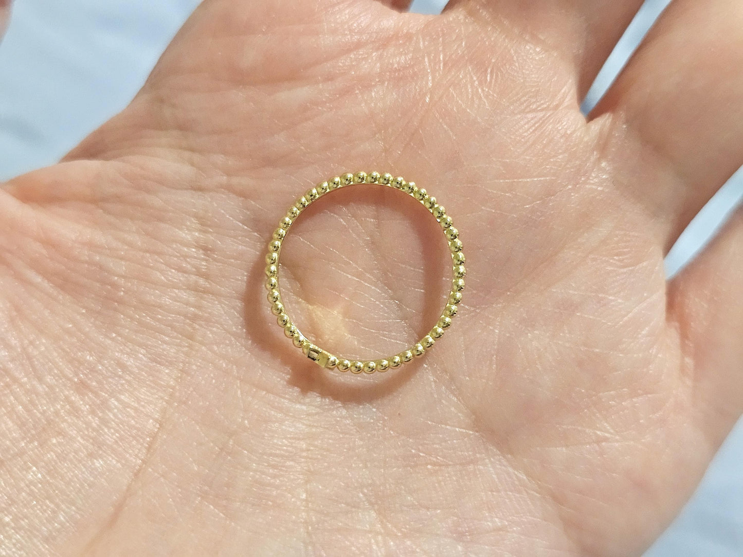 14K Solid Gold Handmade Ring Band with a Small Mini Star