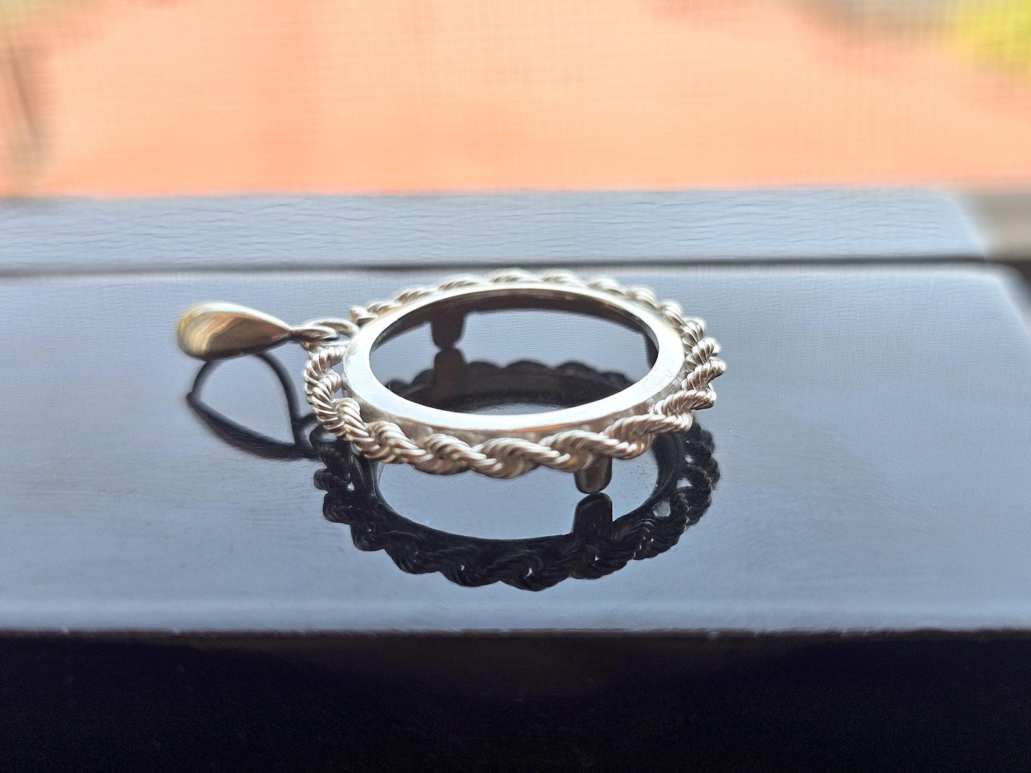 925 Sterling Silver Rope Edge Bezel for 18mm Dime 10 Cents Coins
