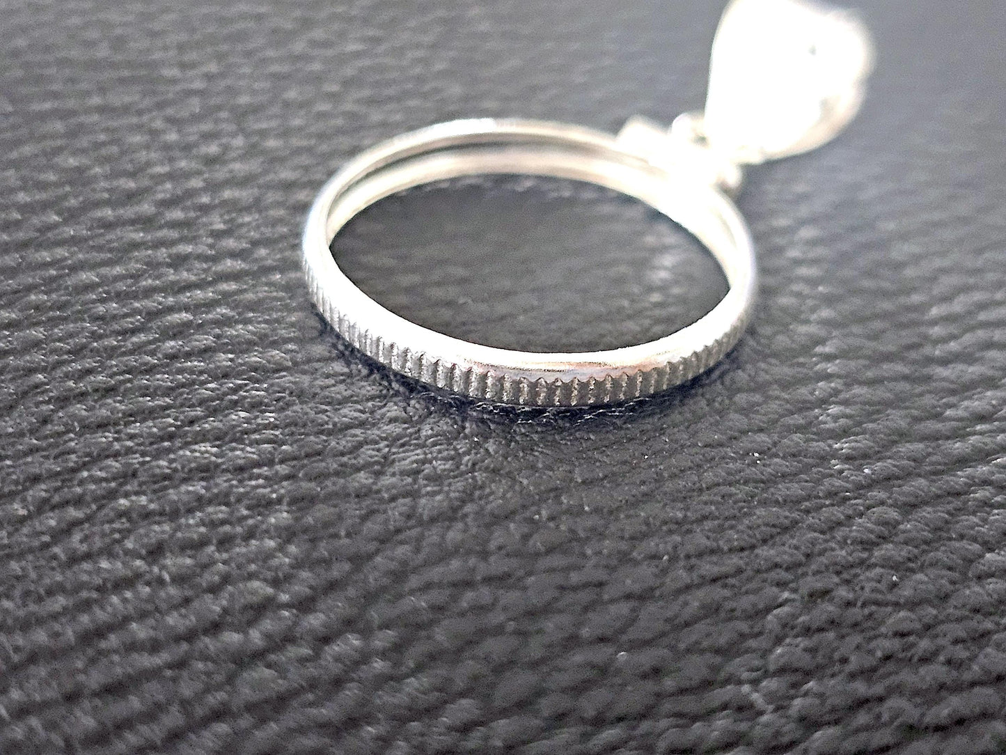 925 Sterling Silver Screw Top Simple Bezel for 18mm Dime 10 Cent Coins