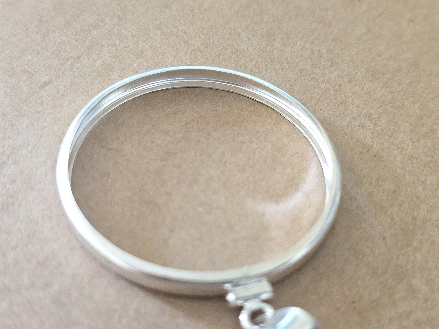 925 Sterling Silver Screw Top Simple Bezel for 38mm 1 Dollar Coins