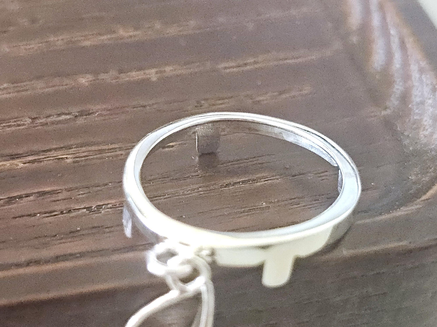 925 Sterling Silver Prong Back Simple Bezel for 19mm Penny 1 Cent Coins